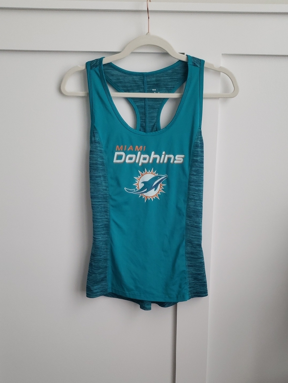 Miami Dolphins Teal Racerback Tank Top